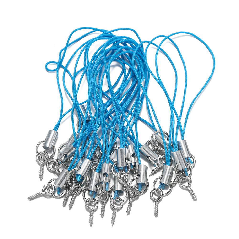 20/50pcs Lanyard Lariat Strap Cord With Eye Pins Screw Colour Strap Charm Cord Rope Keychains Hooks Mobile Phone DIY Accessories