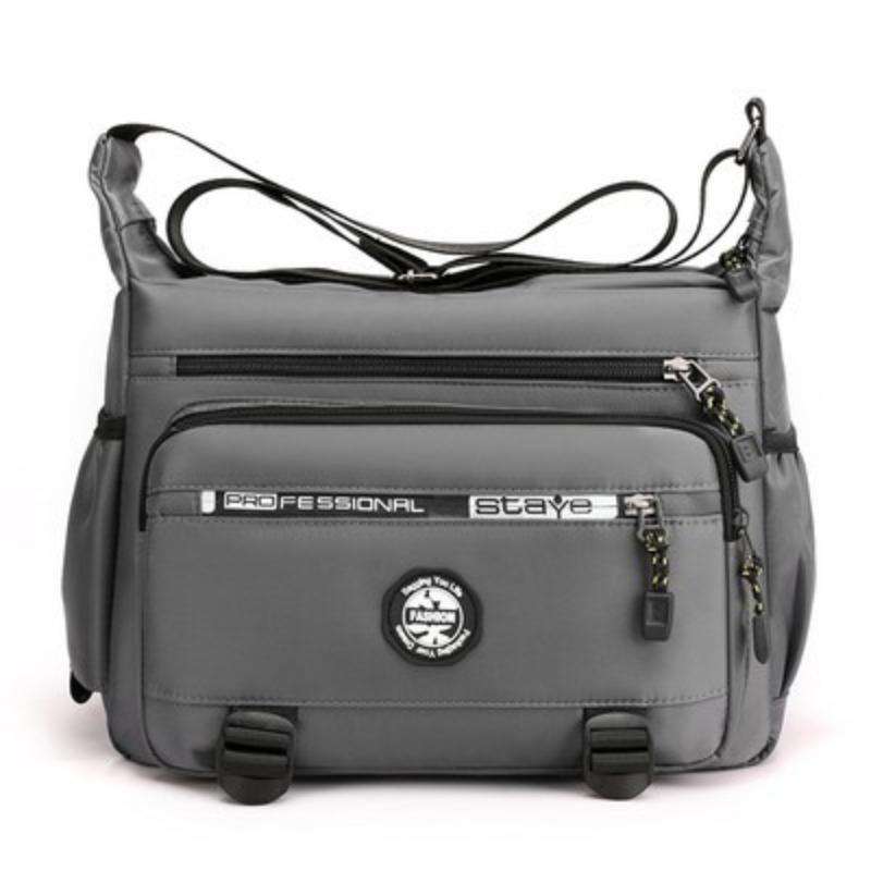 

D Men s bag Oxford cloth shoulder bag Crossbody bag Casual men s backpack Business briefcase Durable business bag сірий колір