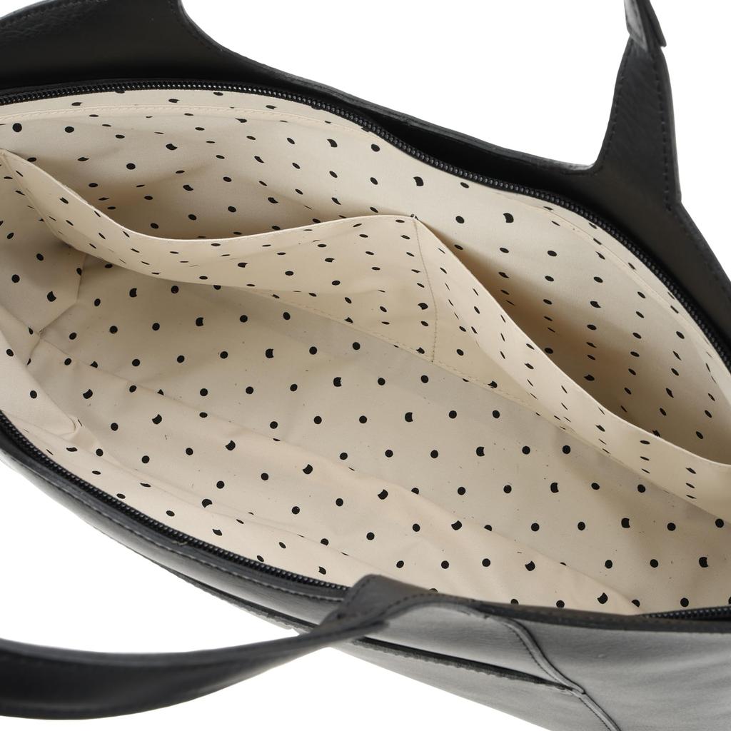 Tsumori Chisato Dumpty Tote Bag in Black Leather