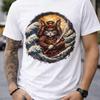 Ukiyo E Samurai Cat T Shirt Japanese Vintage Japan Art Anime Aesthetic Vintage Breathable Graphic Stretched Homme