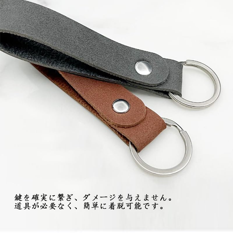 [wowjimi] key ring 4 pieces black brown car leather bicycle key bike - with ring key chain men's ladies leather Loss prevention men and women are the