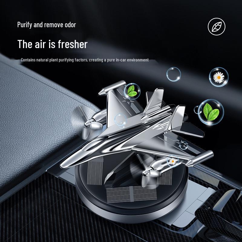 Intelligent Rotating Helicopter Solar Car Air Freshener Ornament