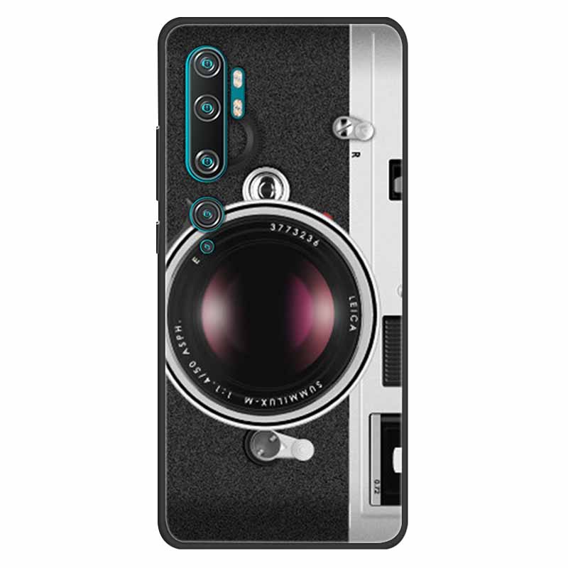 For Xiaomi Mi Note 10 Case Silicone Soft Owl Lion TPU Fashion Back Cover For Xiaomi Mi Note10 Cases Protective Printed Covers