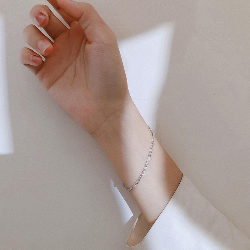 925 Silver Starry Sky Mori Style Bracelet - Sterling Silver Simple Bestie Design for Women