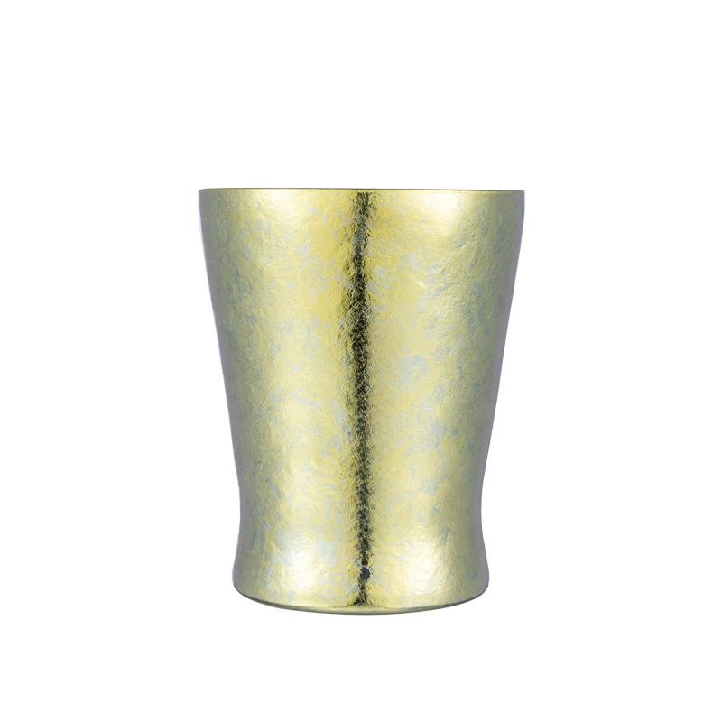 Dvouvrstvý praktický dárek pro setkání, dárek s širokým hrdlem, izolovaný čistý titanový vakuový širokoúhlý pivní titanový kelímek