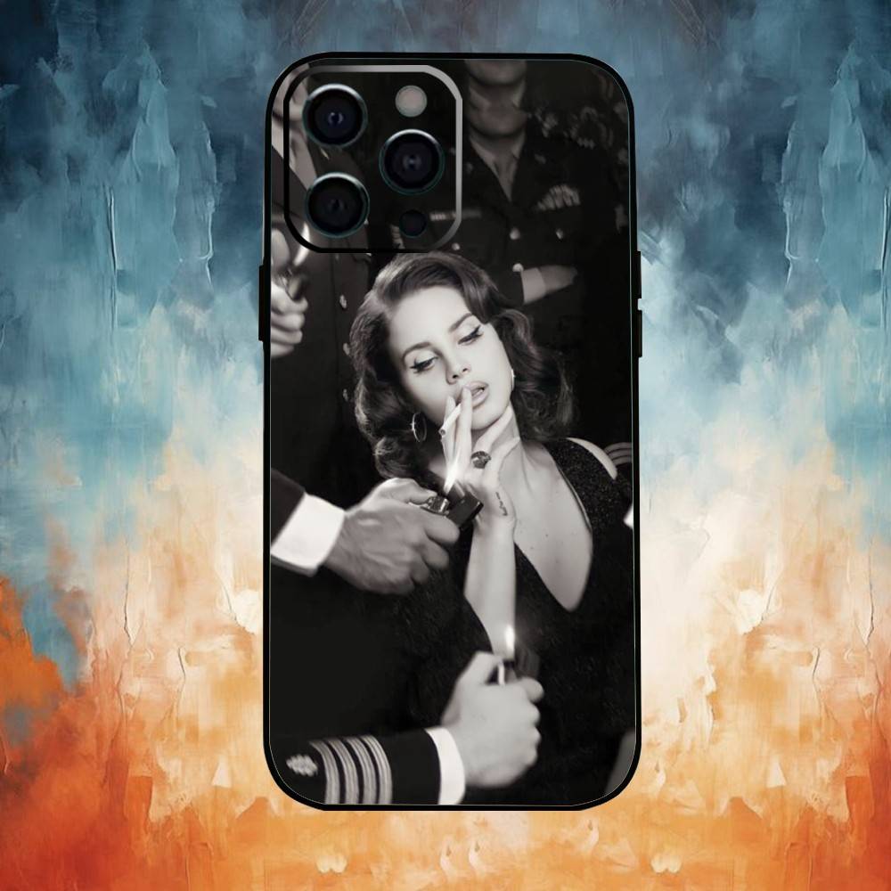 Aktorka Piosenkarka Lana Del R-Rey Etui na Telefon Dla iPhone 17,16,15,14,13,12,11 Plus,Pro Max,Miękki Silikon Czarna Pokrywa