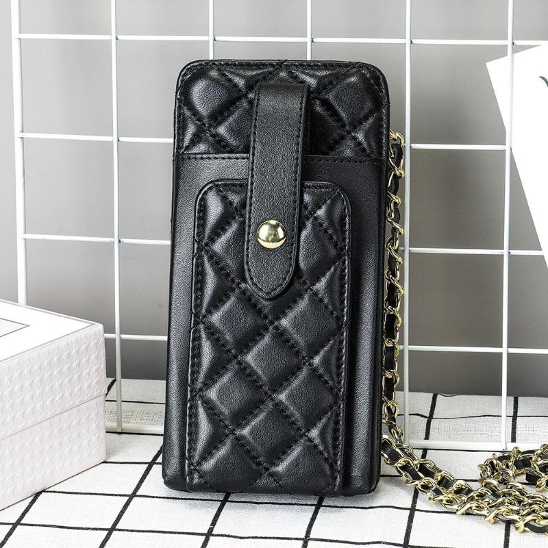 Modische, multifunktionale Umhängetasche, modische Umhängetasche aus Leder mit Schaffell für Damen, Dokument-/Handytasche