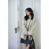 2026 Womens Lightweight Cotton-Quilted Short Trench Coat Color-Block Casual Outerwear Loose Fit With POLO Collar