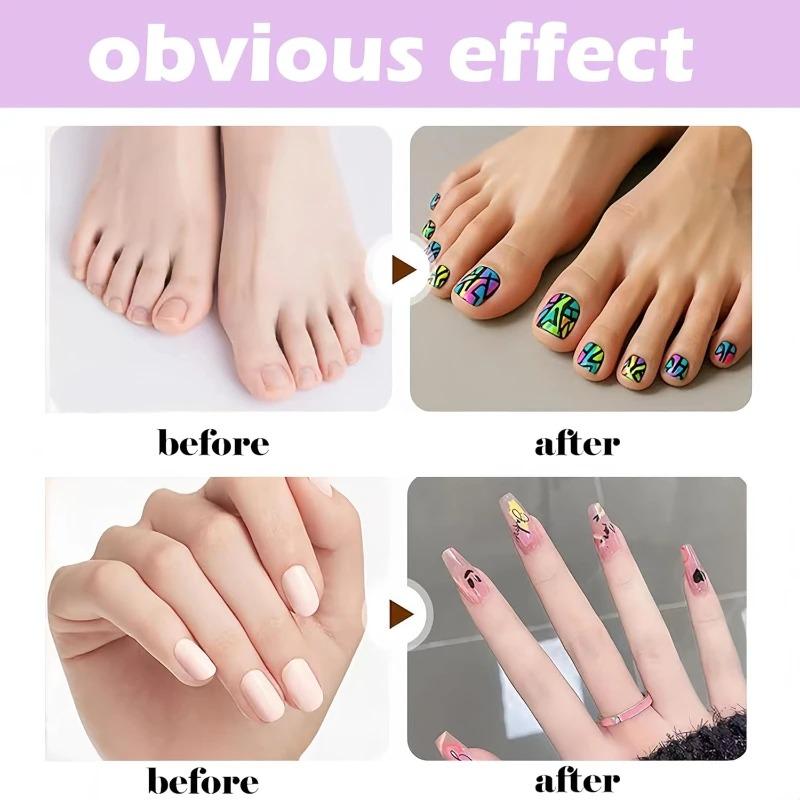 Quick drying nail color graffiti marker pen, 12 color nail art painting special pen set, easy to use portable nail acrylic pen