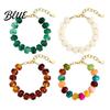 Easy Match Wristwear Women Bracelet Bohemian Style Multi-Layered Resin Beaded