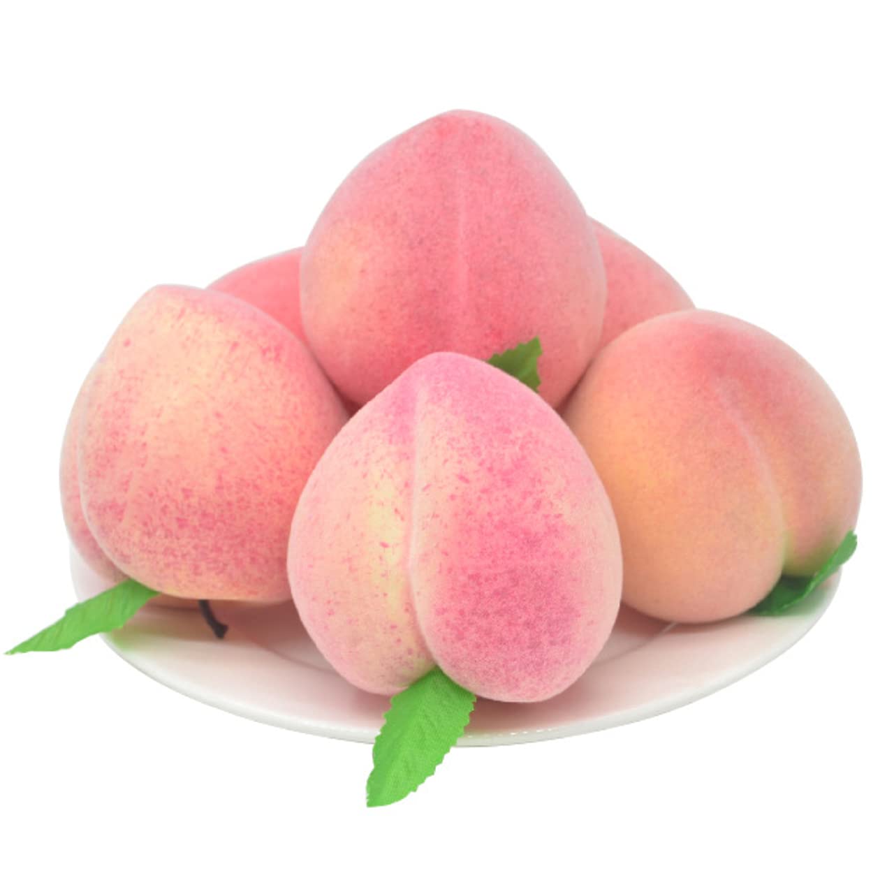 

HIRAISM Food Sample Peach Peach Fruit Fake Realistic Display Model 8cm Set of 8