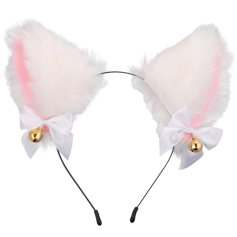 Realistic Plush Cat Ears Headband Furry Cosplay Hair Hoop Anime Headband Daily Wear