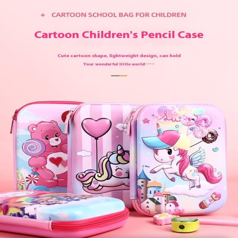 Eva 3D Cube Large Capacity Pencil Case Children'S Multifunctional Stationery Waterproof Pencil Box For Students Office Supplies