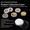10/100p 21-46mm Transparent Plastic COINN Holder COINN Collecting Box Case for COINN Storage Capsules Protection Boxes Container