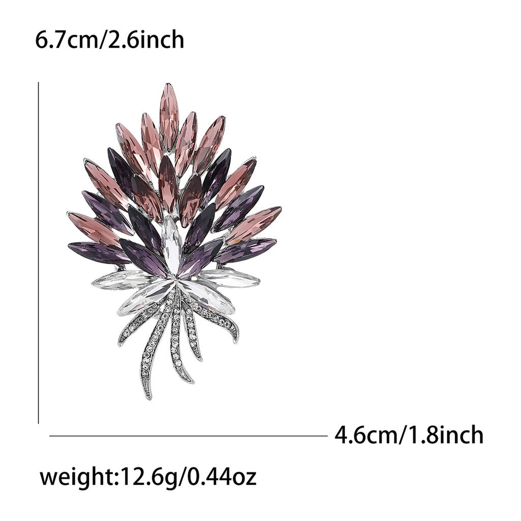 Stylish And Elegant Alloy Big Torch Brooch, High-End Temperament Women'S Suit Coat Corsage Jewelry Pin