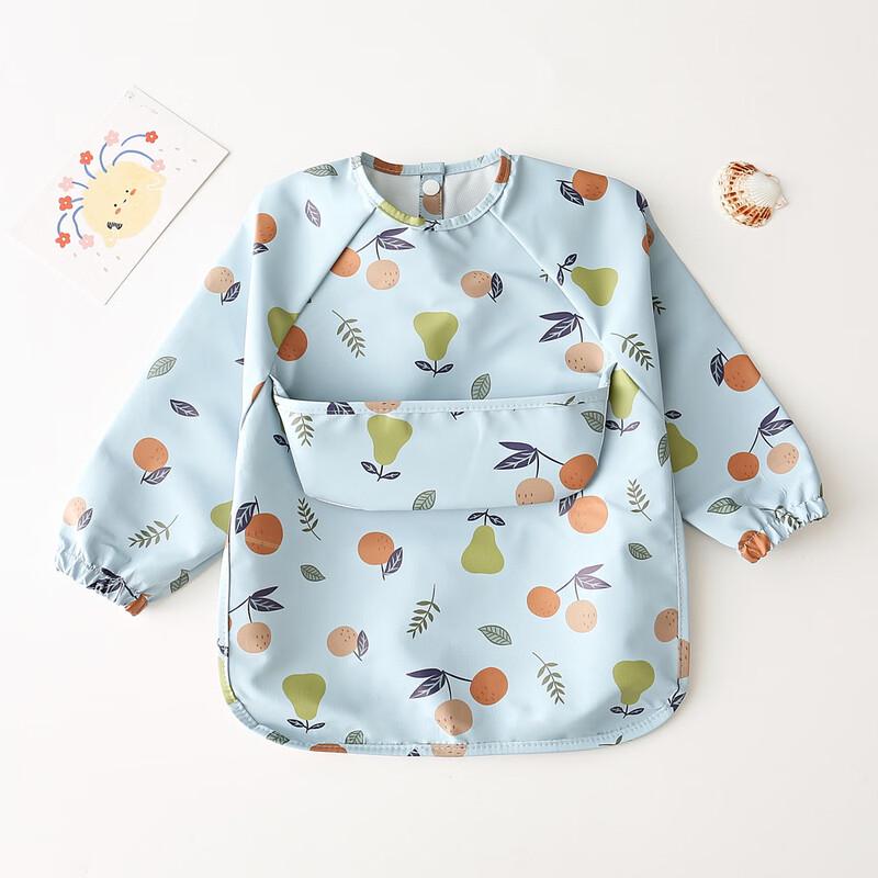 Kids Long-Sleeve Waterproof Eating Bib