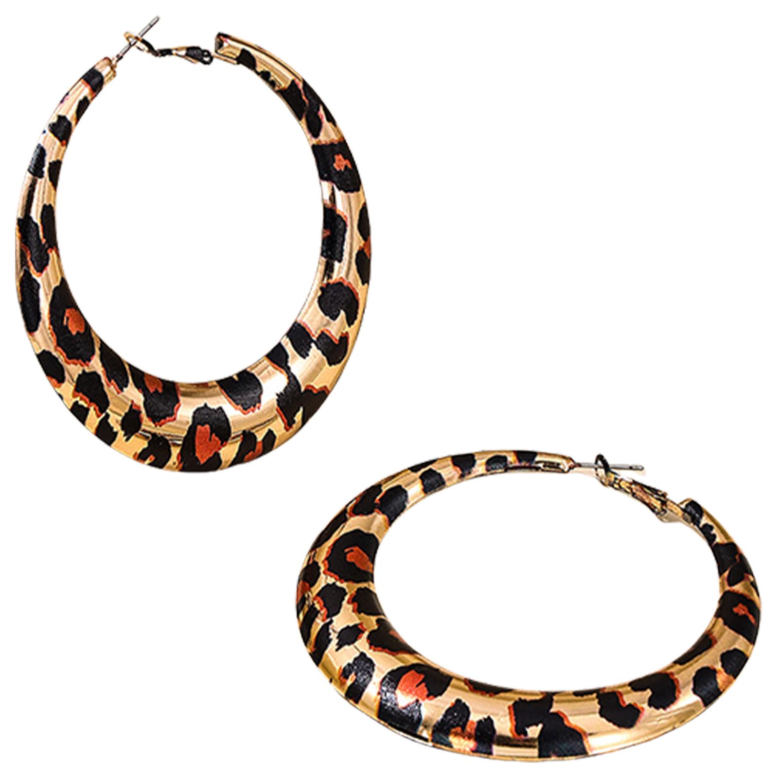 

Шикарные геометрические круглые серьги с леопардовым узором Модные леопардовые геометрические серьги Стильные круглые серьги-подвески