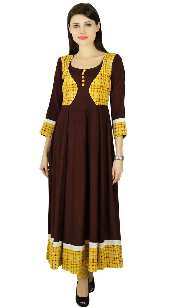 Phagun Kurta Tie Dyed Casual Designer Women Ethnic Kurti Rayon Top Tunic