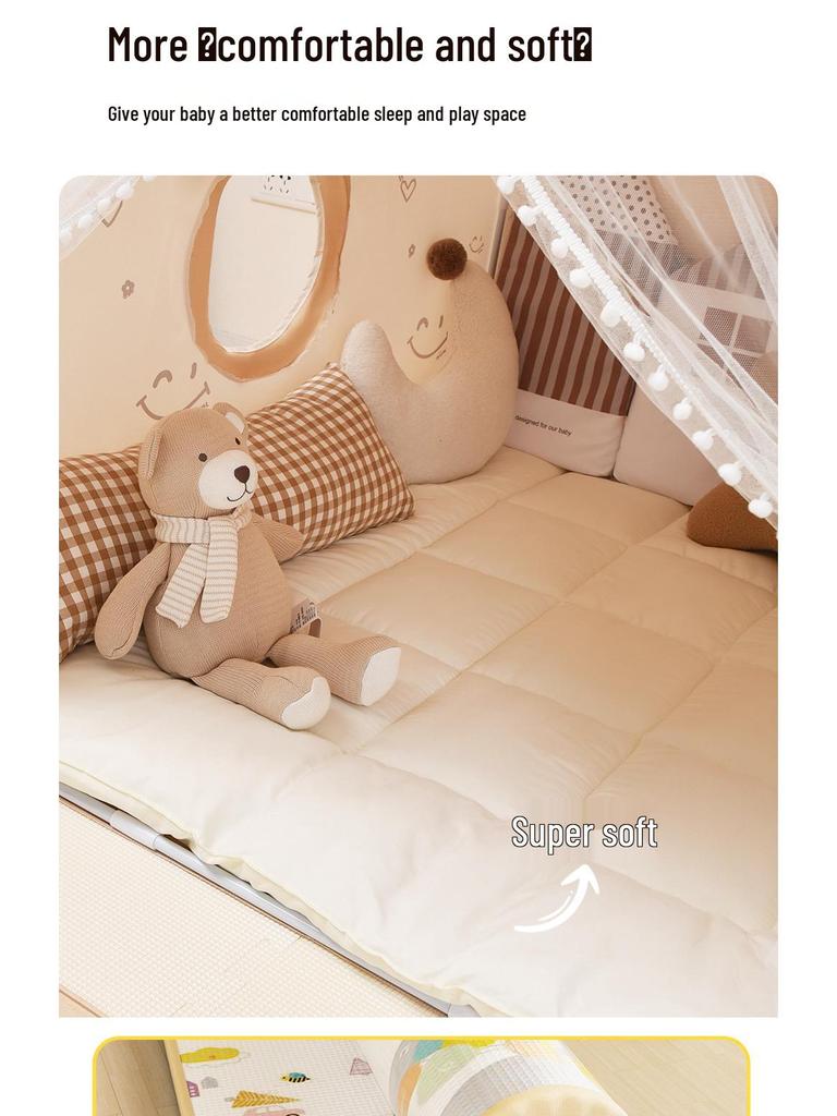 Children's Extra Long Indoor Princess Castle Tent with Mosquito Net
