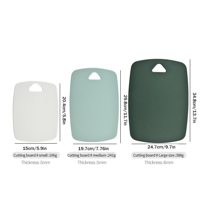 1/3Pcs PP Cutting Board Set, Non-Slip Chopping Board for Vegetables Fruits Baby Food (Multifunctional)