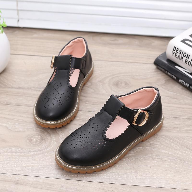 

Дышащие одинарные туфли на мягкой подошве для девочек. Нескользящие однотонные туфли принцессы для девочек 27 чёрный