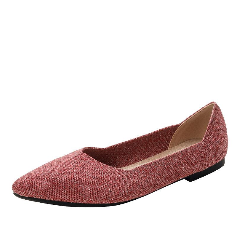 Strength Super Soft Comfortable Flat Bottom Pointed Princess Shoes Flying Weaving Women's Shoes Weaving Women's Shoes