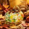 Pumpkin Ornament Mini Hand Blown Glass Ornament, Collectible Thanksgiving Halloween High-quality Faux Crystal Hanging Decoration for Fall, Harvest