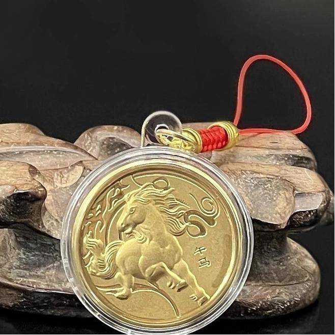 Year Of Chinese Zodiac Horse Lucky Pendant Keychain Copper Feng Shui Wealth Key Ring Women Men Bag Charm Jewelry Gift