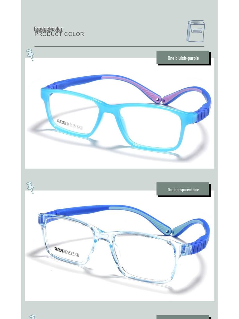 Medical Grade Myopia Control Glasses for Kids 6-10 Years - Skin-Friendly, Non-Slip Silicone Frame with Removable Temples.