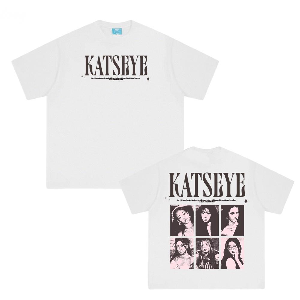 KATSEYE Beaubiful Chaos 2026 Girl Group Tee Harajuku 100% Cotton TEE O-neck Clothing High Quality Tops