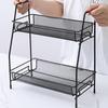 Drainage Bathroom Organizer Countertop Organizer Double Layer Stainless Steel Storage Rack for Bathroom Kitchen Organization