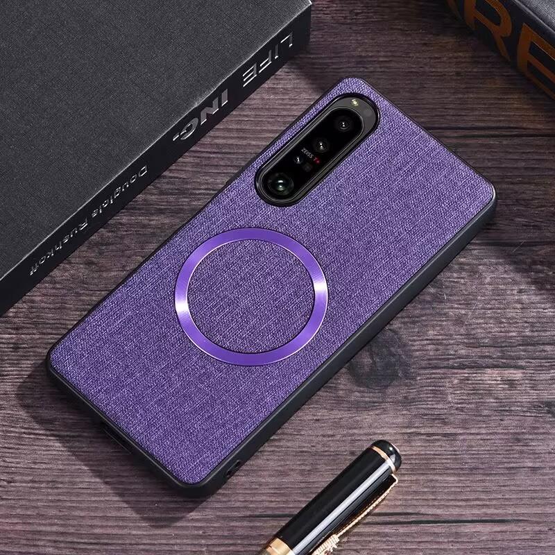 For Sony Xperia1VI 10VI 5V 10V 1V 1IV 5IV 10IV 1III 10III 5III ForMagsafe Magnetic Charging Silicone Protection Hard Fabric Case