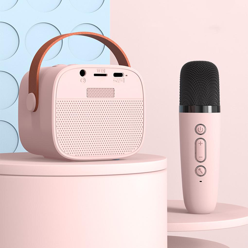 Karaoke All-in-One-Mikrofonlautsprecher Tragbarer Bluetooth-Lautsprecher mit kabellosem Mikrofon-Subwoofer für Kinder, Erwachsene, Spielzeug, Geschenke