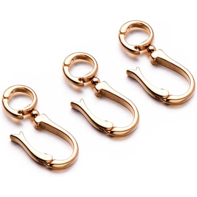Zpsolution Double Open Pendant Clasp Connectors Bails for Necklace, Charm Holder for Necklace 6pcs Gold