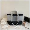 Large Capacity Mesh Travel Tote Bag Women Stylish Shoulder Handbag With Magnetic Urban Minimalist Design Daily