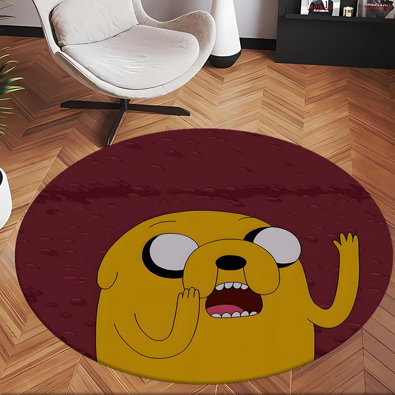 Adventure Time (5) Round Office Rug Decorative Floor Rug for Office Bedroom Living Room and Home Space