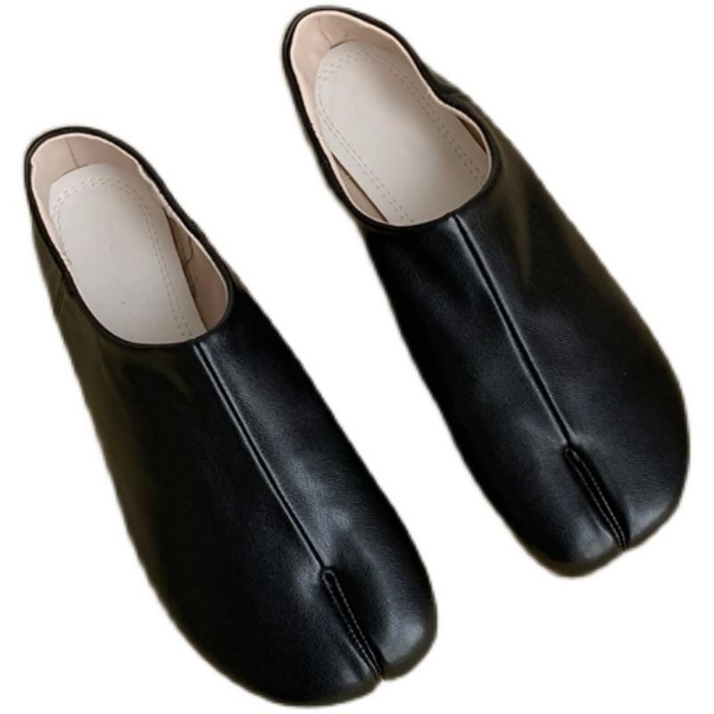 Классические лоферы на низком каблуке без застежек женская обувь на плоской подошве Новое поступление Туфли с раздельным носком Высококачественные туфли Мэри Джейн из натуральной кожи на платформе 40 4280₽