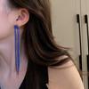 Silver Needle Retro Chain Long Tassel Earrings - Elegant European & American Fashion for Women