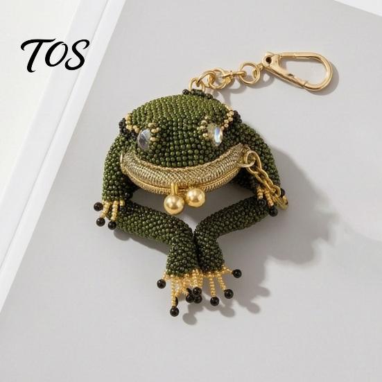 Regalo Unico per Amanti degli Animali Portamonete Rana Kit Fai da Te, Artigianato Rospo con Perline Ciondolo Decorativo per Borsa Portachiavi Carino Busta, Bacio Fatto a Mano