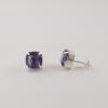 Iolite Gemstone 925 Sterling Silver Handcrafted Women Jewelry Tiny Minimalist Stud Earring 1" EE-181-11