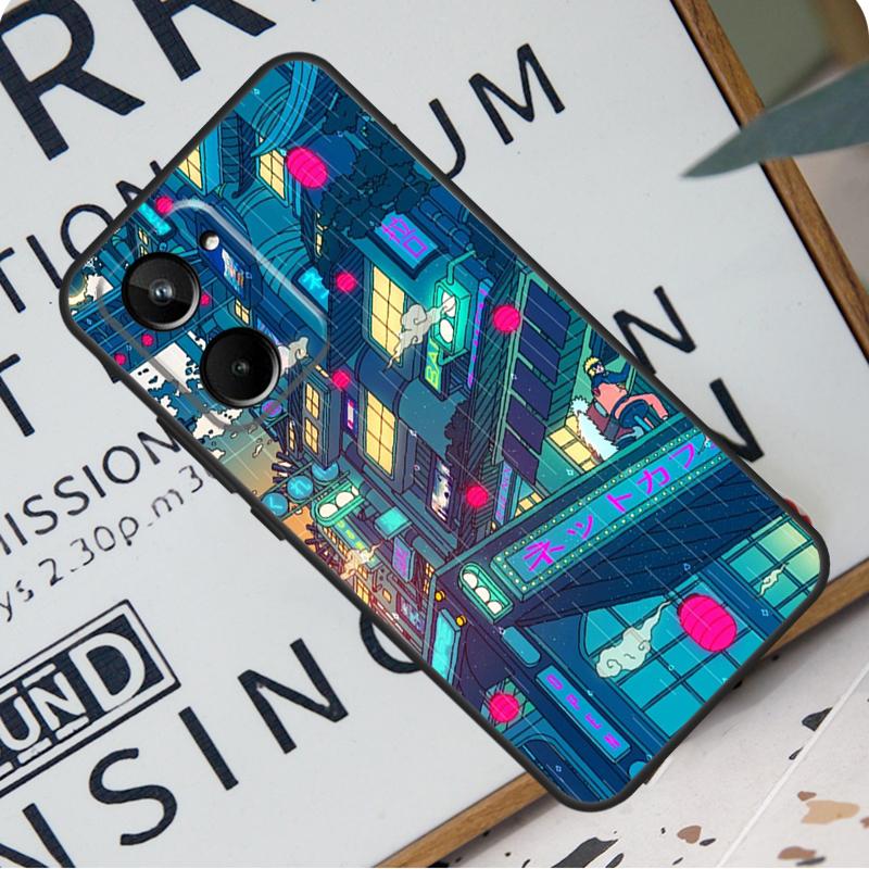 Art Pixel Aesthetic For Realme C31 C33 C35 C51 C53 C55 C67 GT5 GT Neo 6 9 10 11 12 Pro Plus C21Y C25s C30 Case