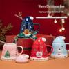 Creative Ceramic Christmas Mug Gift Set for Couples and Girls