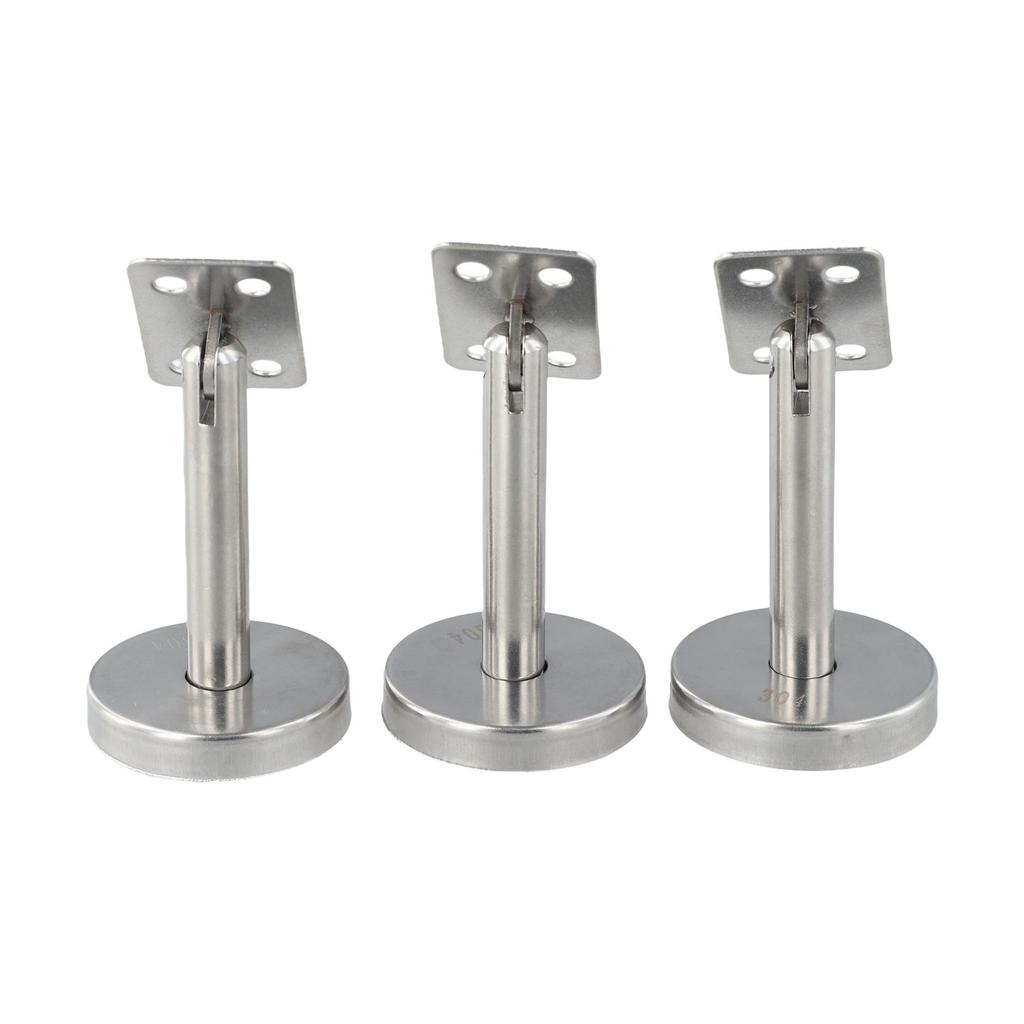 3 ks nastavitelný sloupkový držák pro zábradlí, nástěnný držák z nerezové oceli 304, podpěra schodiště, stříbrný 60 mm 80 mm