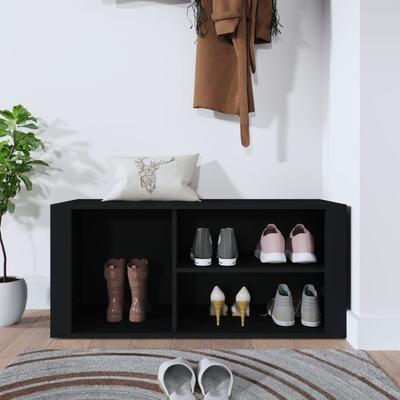 Shoe Rack Black 100 X 35 X 45 Cm Engineered Wood