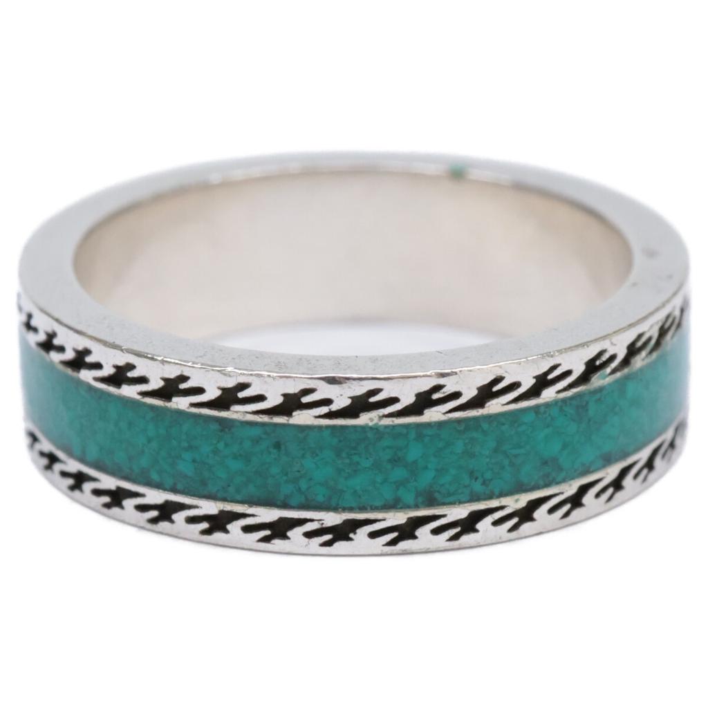 GUCCI Ag925 Interlocking Turquoise Enamel Ring ring 17 Turquoise / SilverUsed