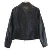Green Label Relaxing Leather Double Riders Jacket 40 Black Women Used