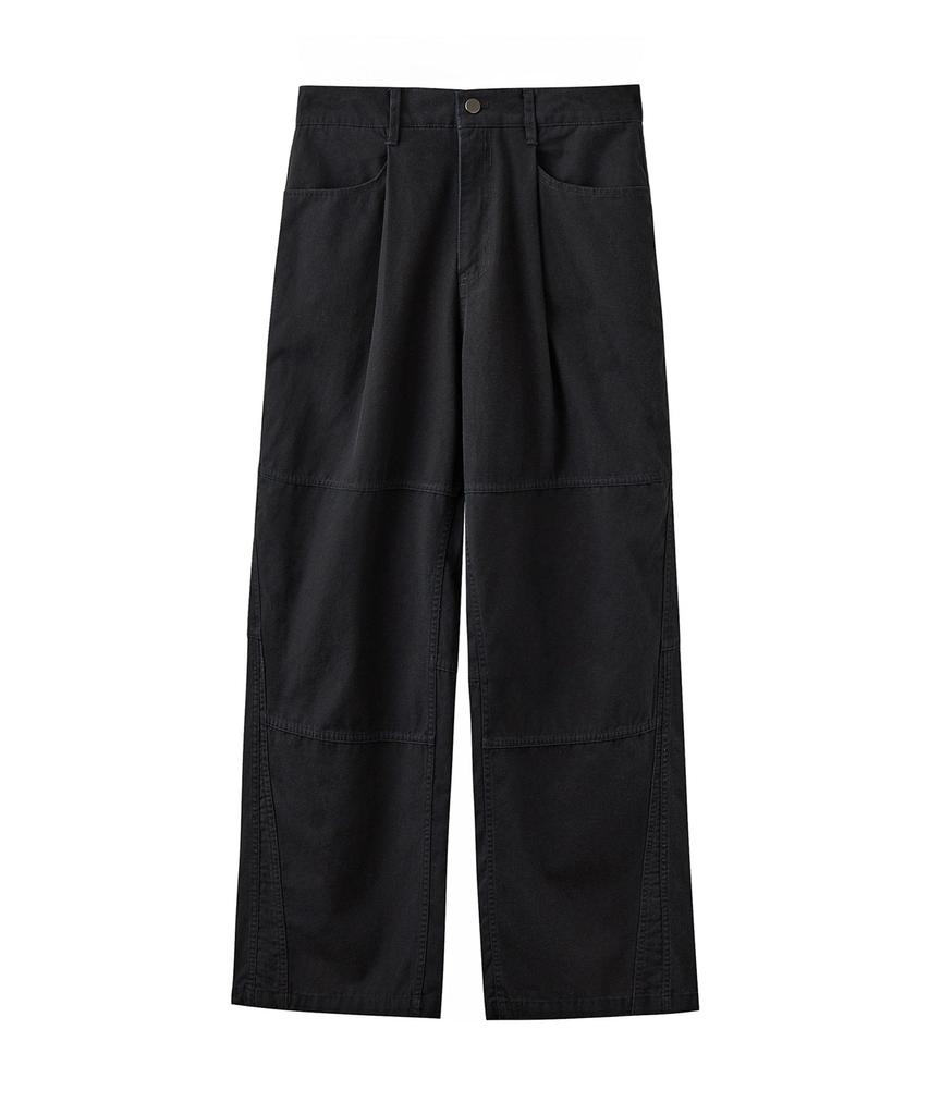 AREUBAN Section Line Reverse Bio Pants_Used Black