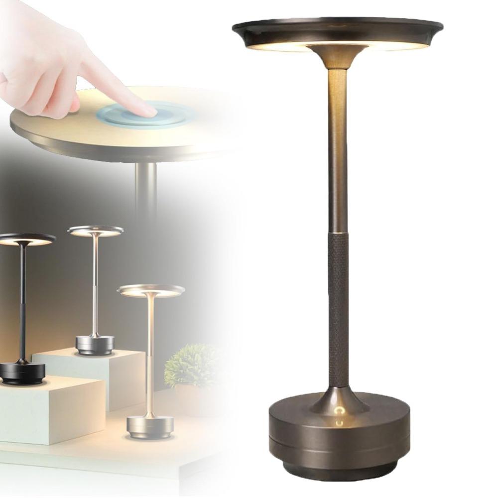 

Metallic LED Table Lamp USB Desk Bedside Lamp Creative Table Lamp Camping золотий