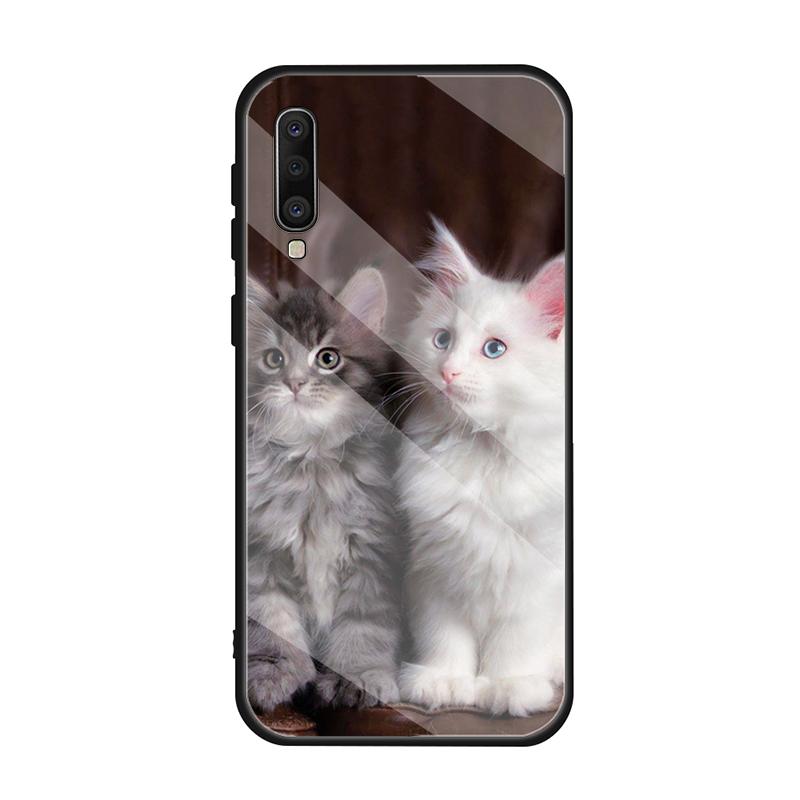 Buy Cute Cat Tempered Glass Case For Samsung Galaxy A10s A10e A20s A20e 