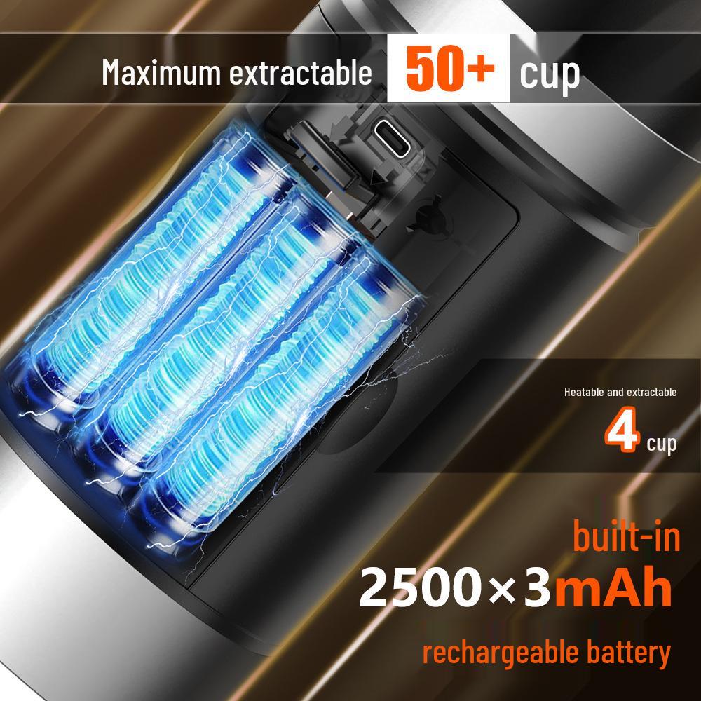 Wireless Portable Capsule Coffee Maker with Detachable Battery - Ideal for Outdoor, Travel, and Home Use
